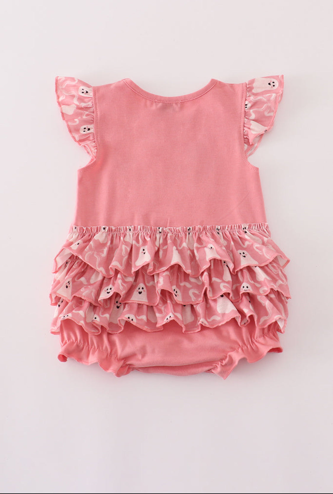 Halloween Ghost Embroidery Ruffle Girl’s Bubble