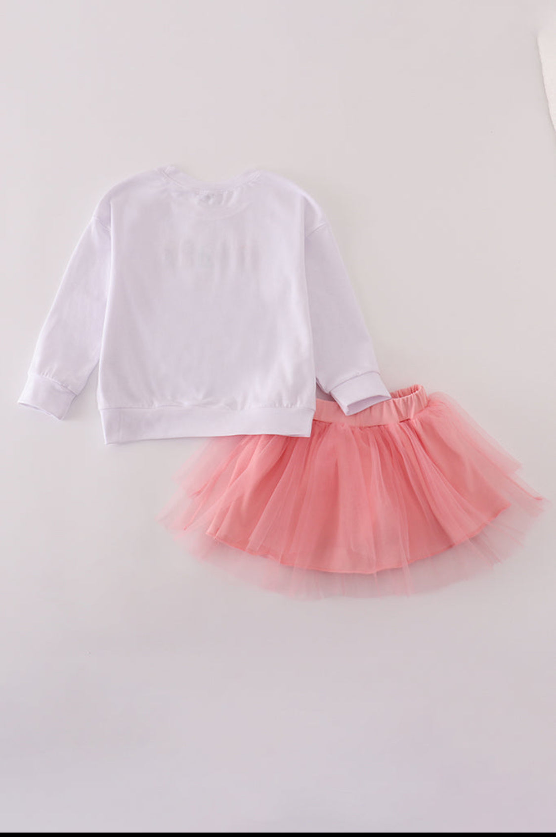 Pink Princess Embroidery TuTu Skort Set