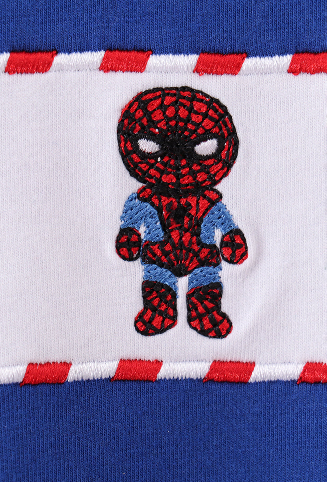 Blue Character Embroidery Boy’s Romper