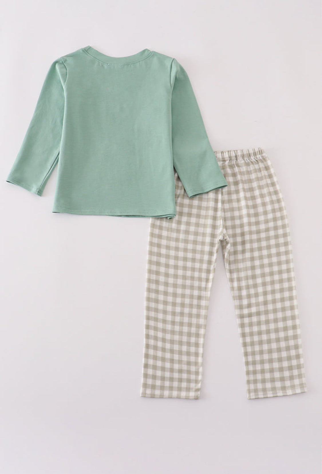 Green Duck Embroidery Boy’s Pants Set