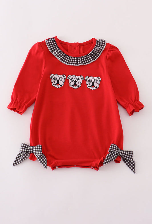 Georgia Bulldog Embroidery Ruffle Girl’s Bubble