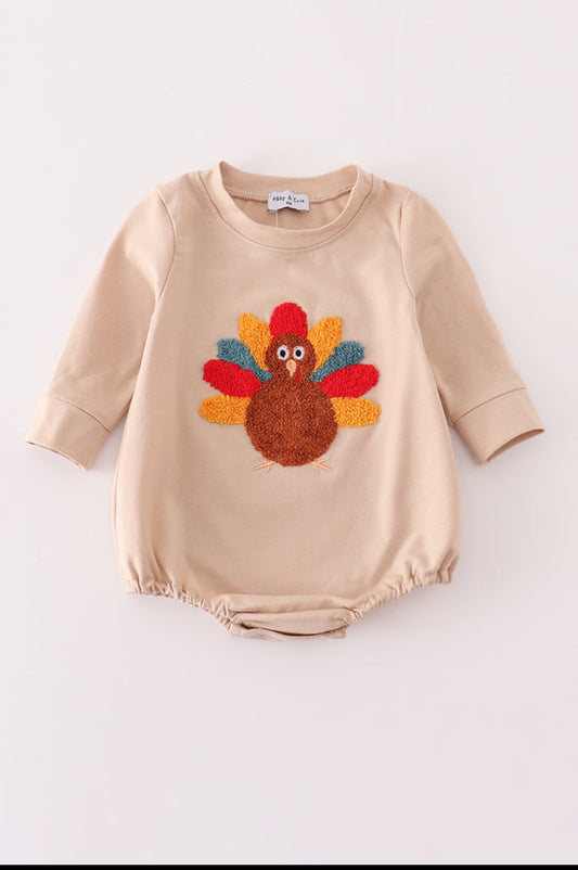 Beige Turkey French Knot Boy’s Bubble