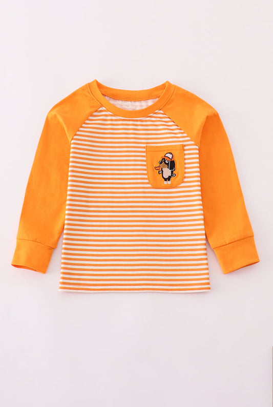 Orange Tennessee Go Vols Appliqué Stripe Unisex Top