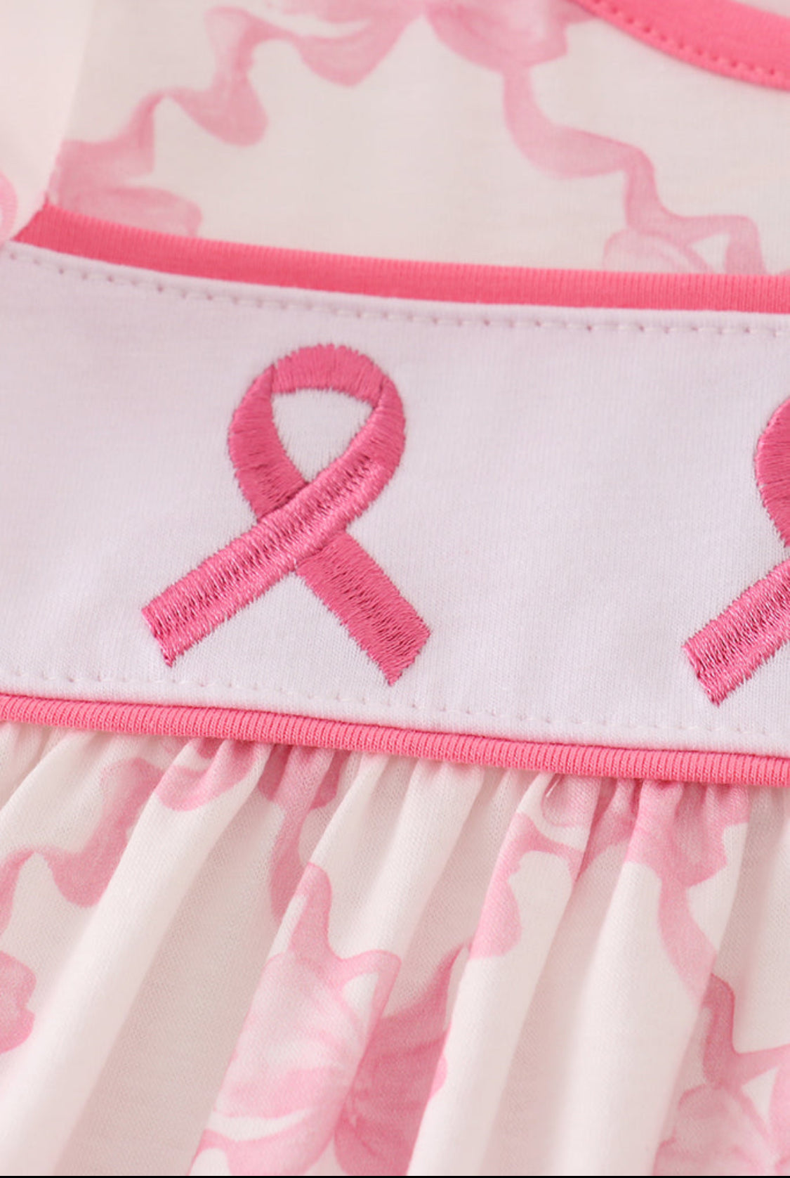 Pink Bow Tie Embroidery Ruffle Girl’s Bloomer Set