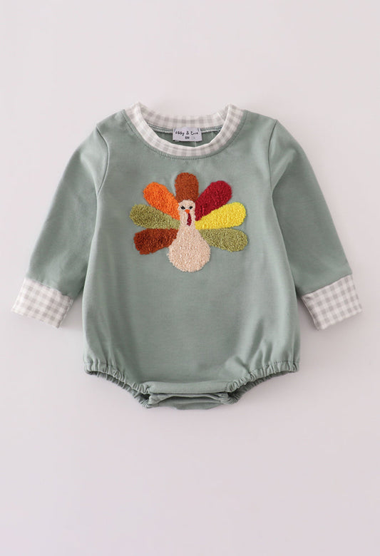 Sage Turkey French Knot Boy’s Bubble