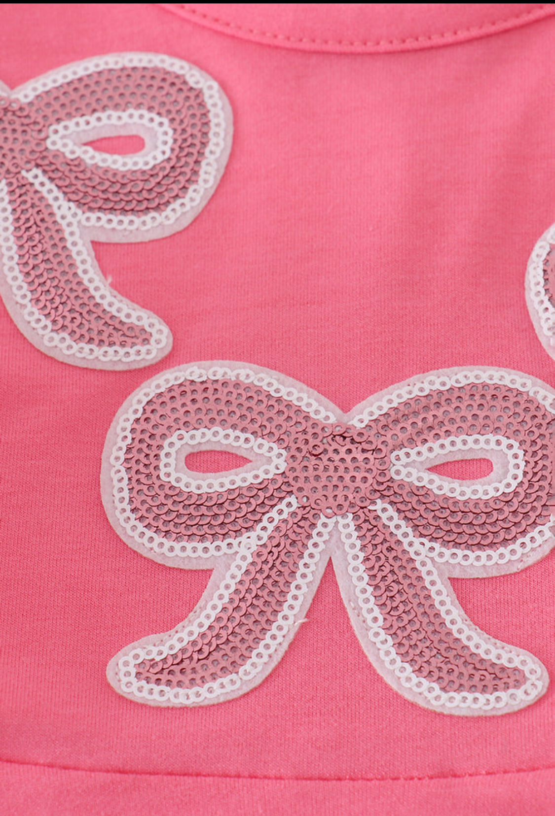 Pink Bow Sequin Girl’s Dress