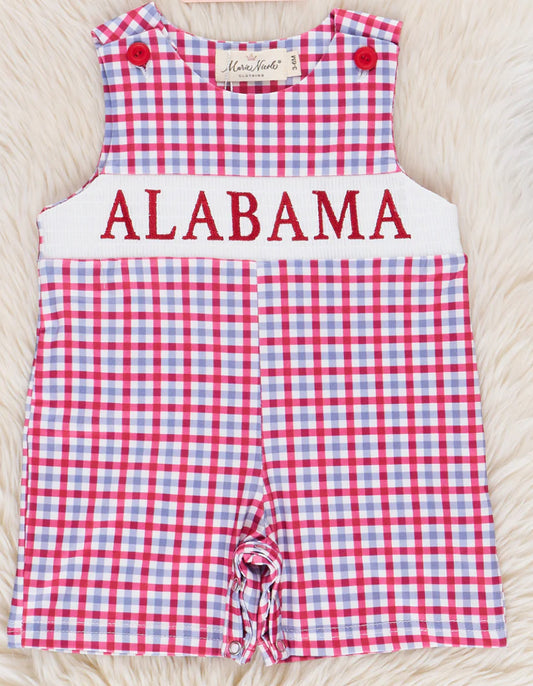 Alabama Smocked Gingham Boy’s JonJon