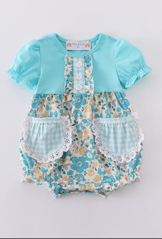 Blue Aqua Meadow Girl’s Bubble