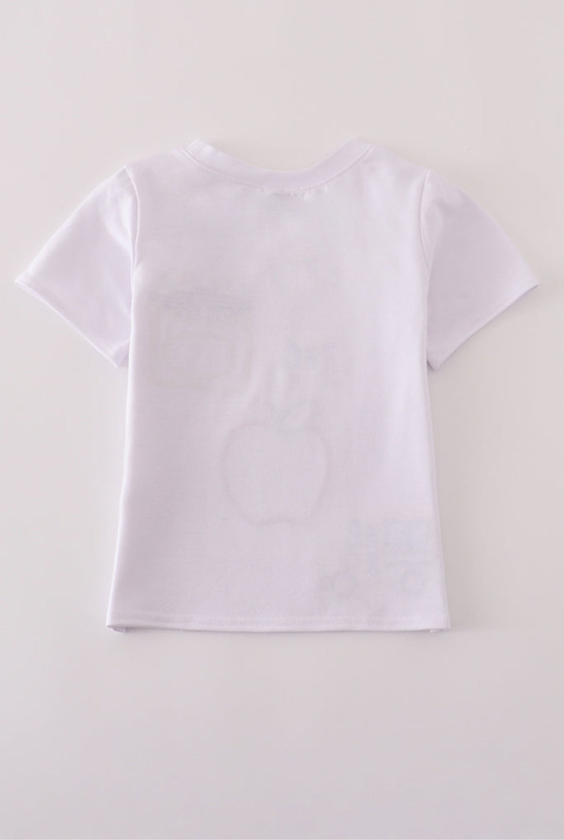 White Bus Apple Appliqué Boy’s Top