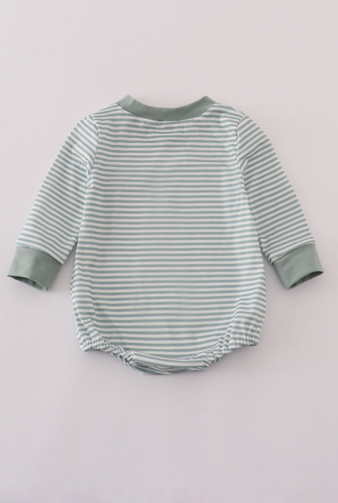 Sage Stripe Football French Knot Boy’s Bubble