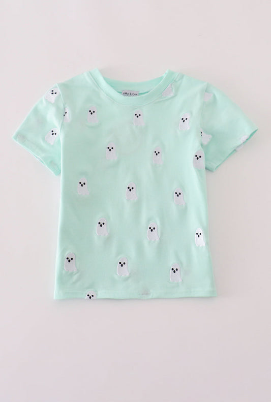 Green Ghost Embroidery Boy’s Top
