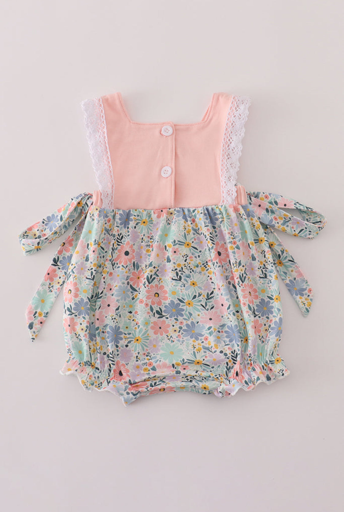 Pink Floral Character Appliqué Girl’s Bubble