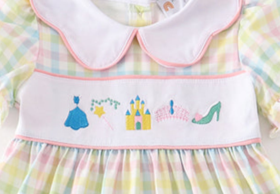 Castle Princess Embroidery Girl’s Dress