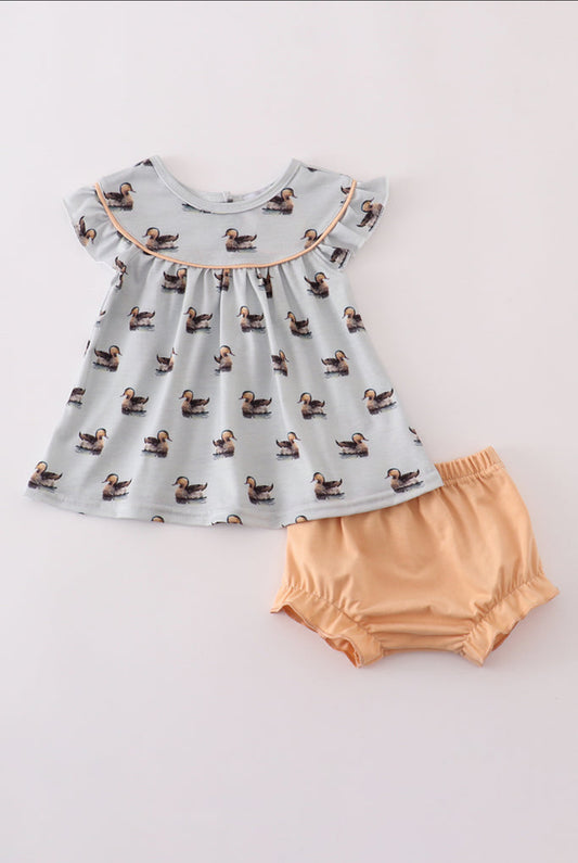 Duck Print Girl’s Bloomer Set