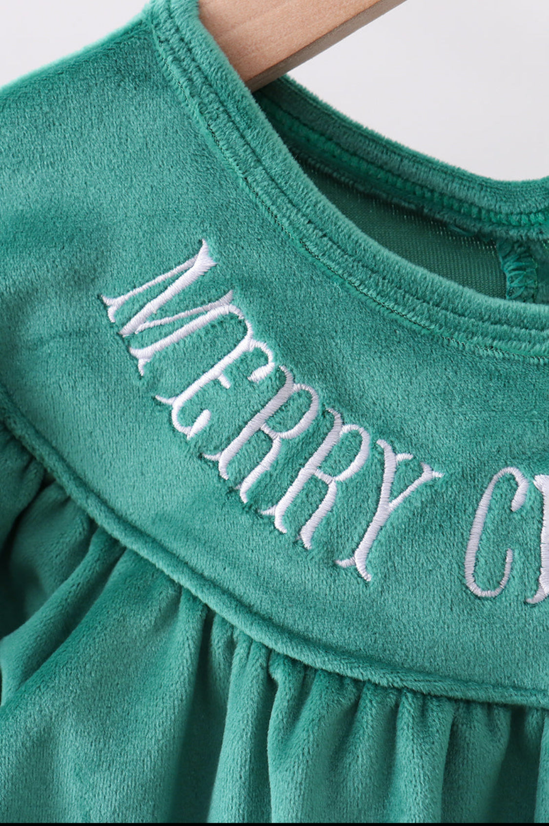 Forest Merry Christmas Embroidery Girl’s Bloomer Set
