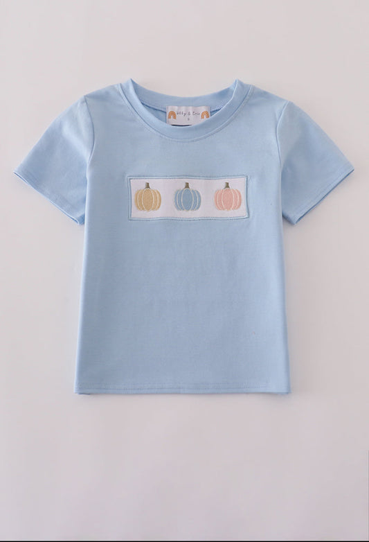 Blue Embroidery Unisex Top