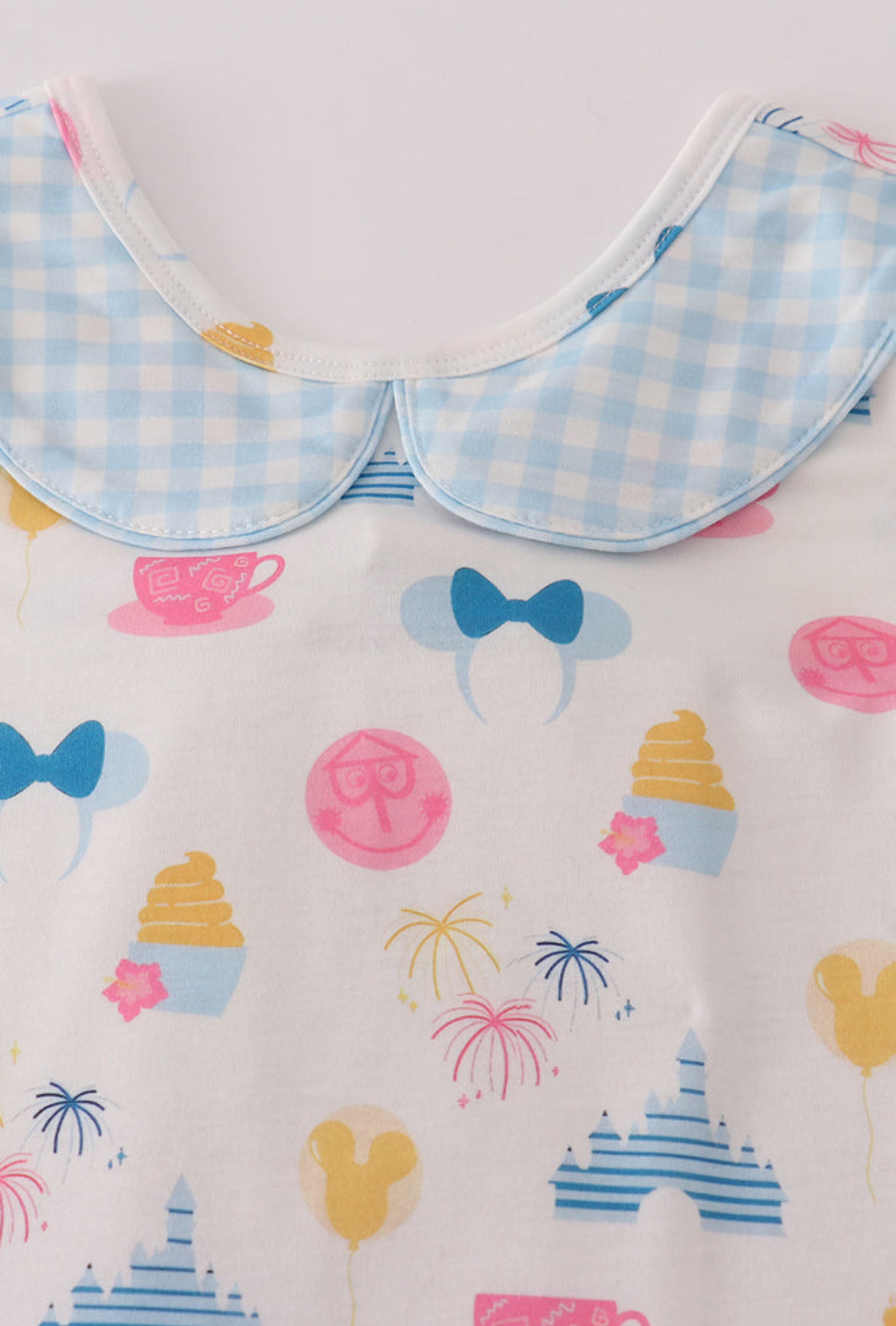 Fireworks Castle Print Girl’s Short Set
