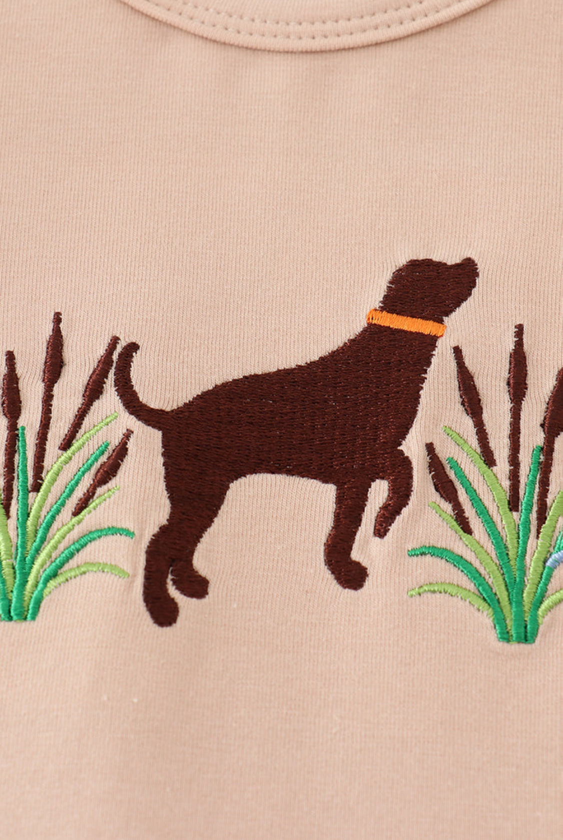 Camouflage Hound Embroidery Boy’s Romper