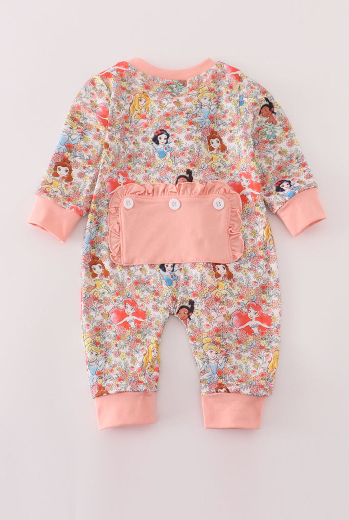 Princess Floral Print Girl’s Romper