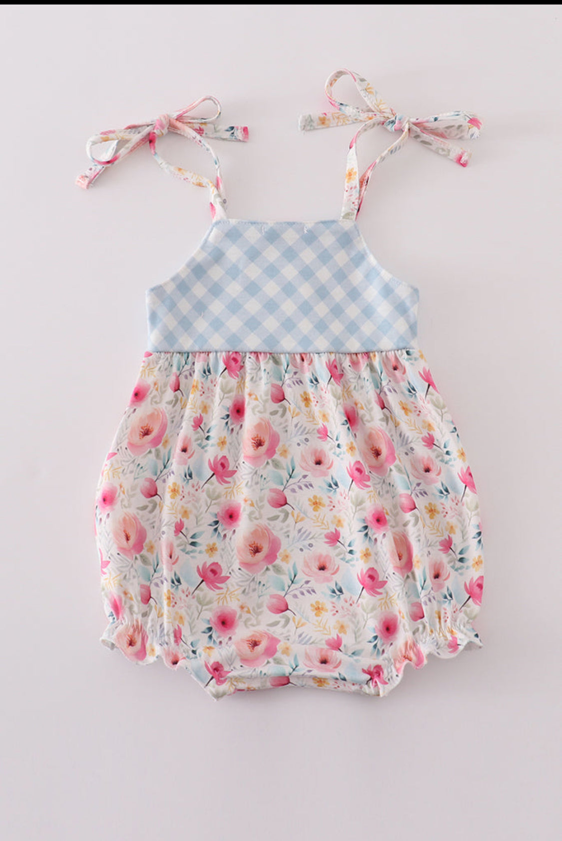 Pink Floral Print Strap Girl Bubble