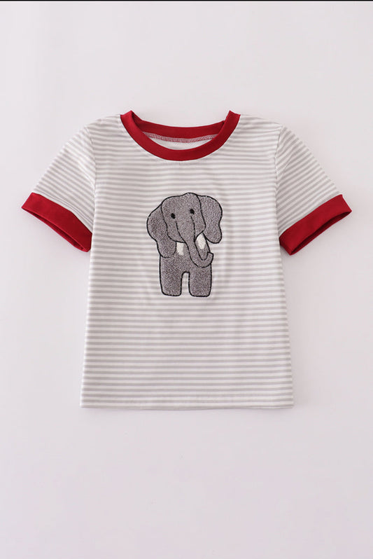 Alabama Polka Dot Elephant French Knot Stripe UNISEX Top