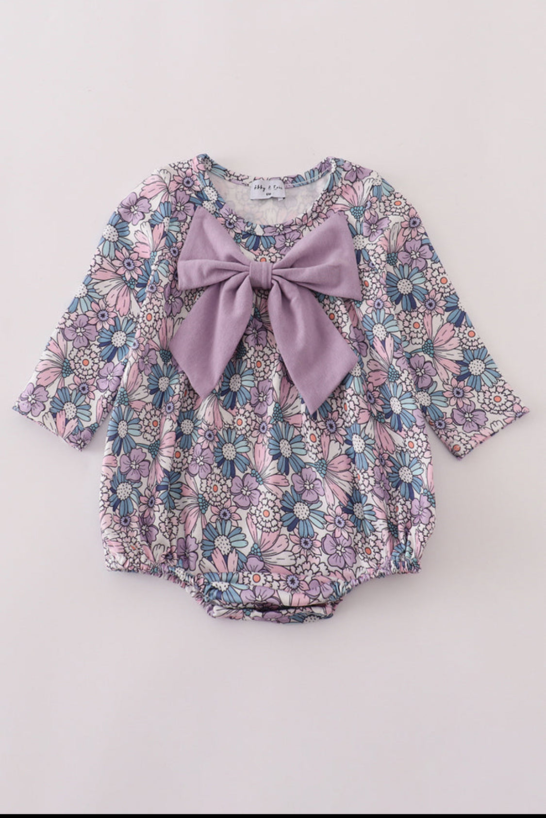 Purple Floral Bow Girl Bubble