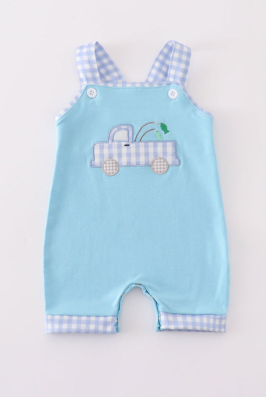 Blue Truck Fishing Appliqué Boy’s JonJon