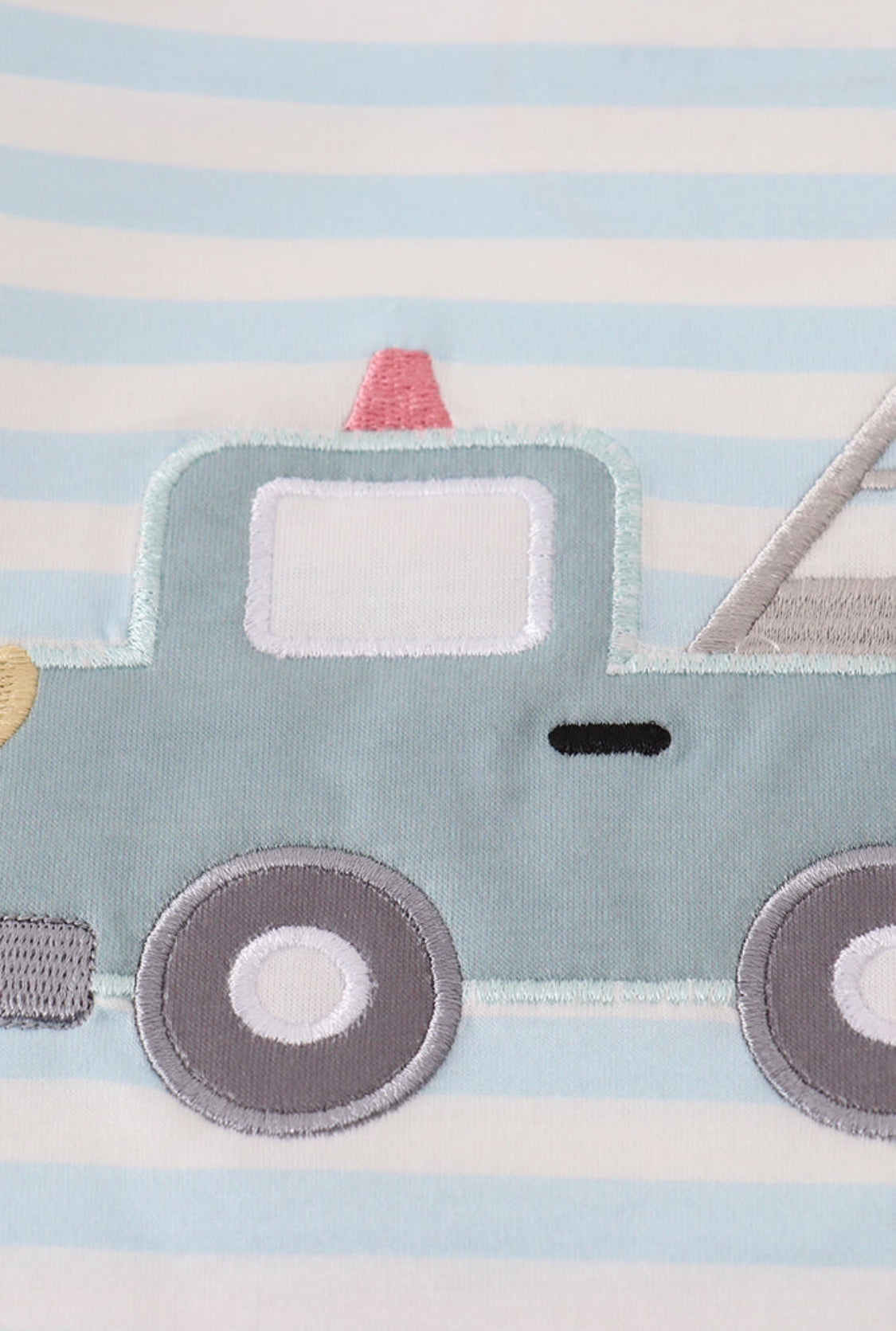 Blue Crane Appliqué Stripe Boy’s Top