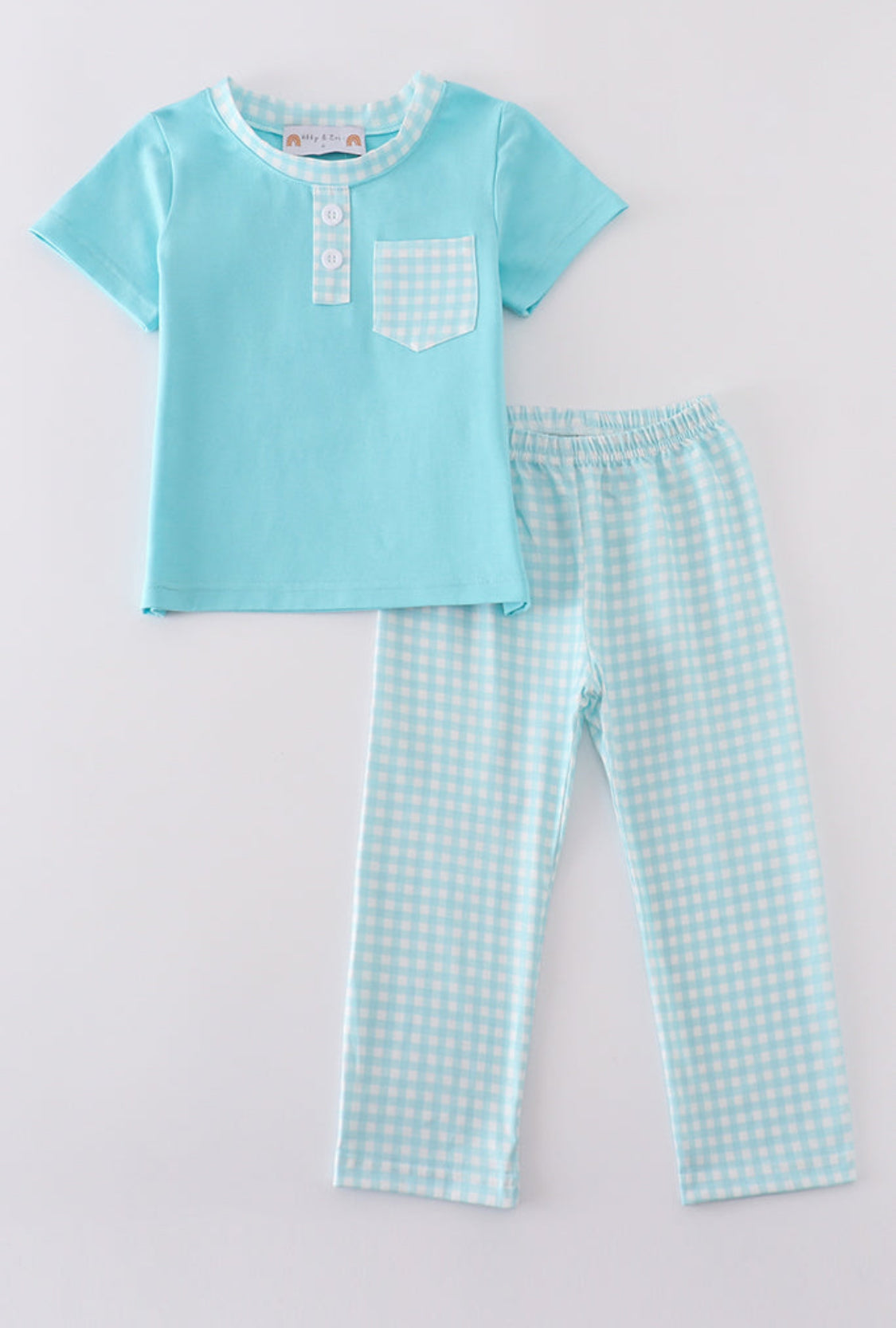 Blue Aqua Meadow Boy’s Pant Set