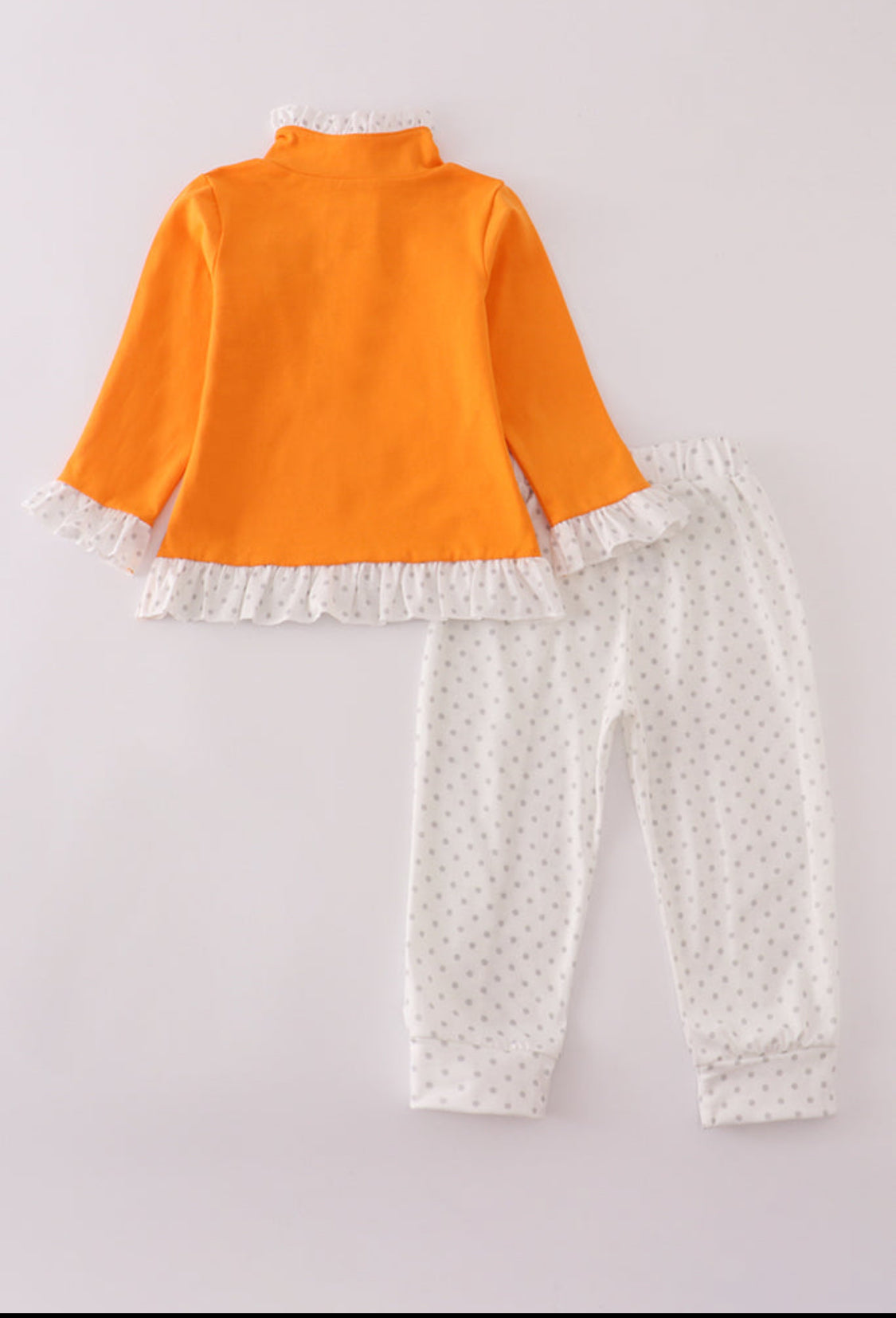 Orange Go Vols Embroidery Ruffle Girl’s Pants Set