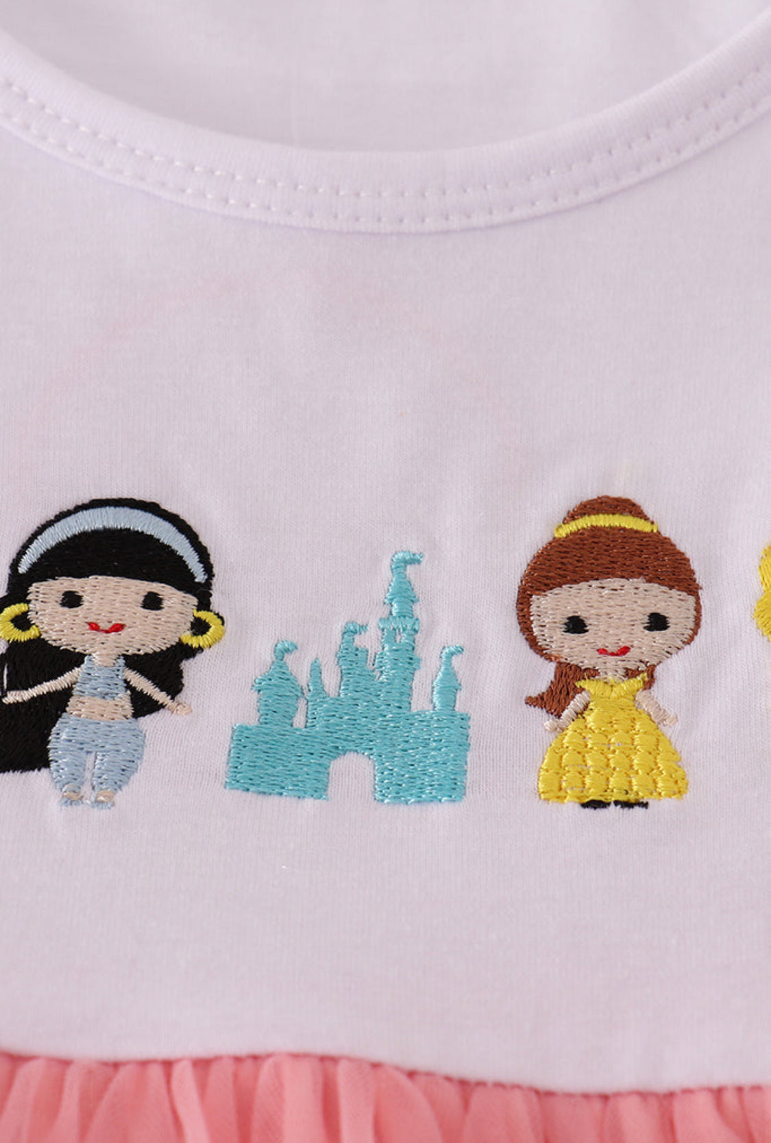 Pink Princess Embroidery TuTu Dress