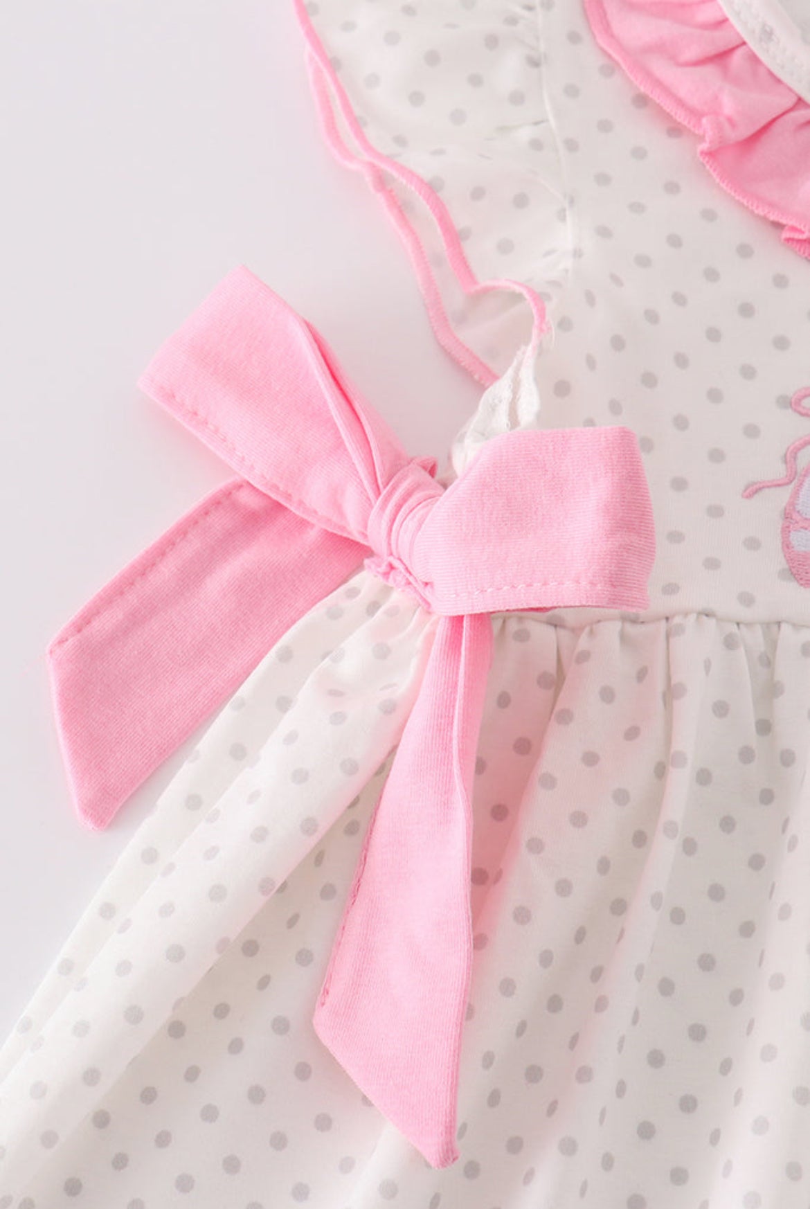 Girl’s Pink Ballet Embroidered Dress
