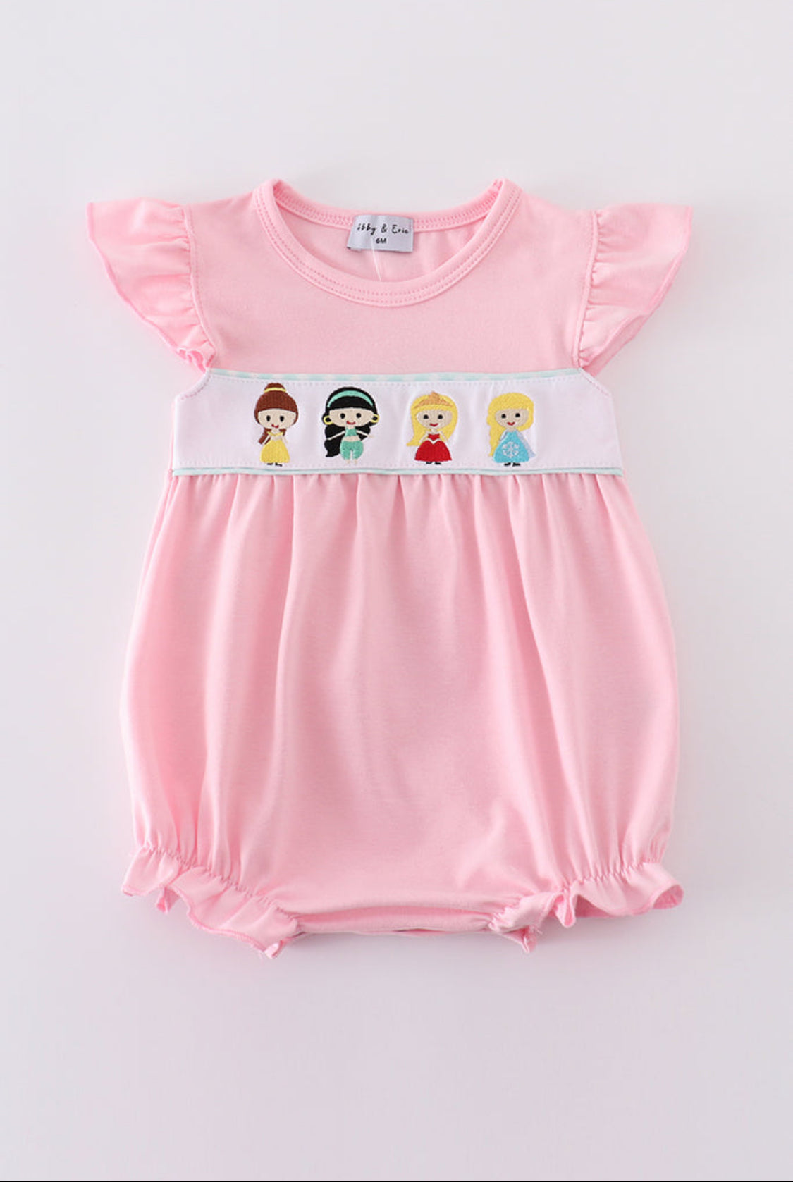 Pink Princess Embroidery Girl’s Bubble