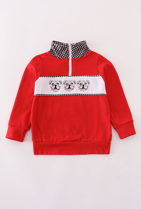 Georgia Bulldog Embroidery UNISEX Pullover