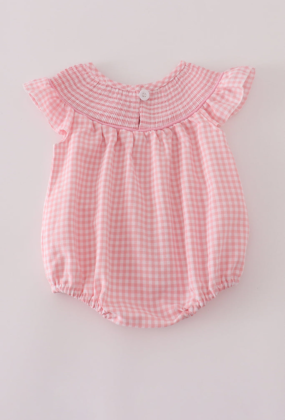Pink Floral Smocked Girl’s Bubble