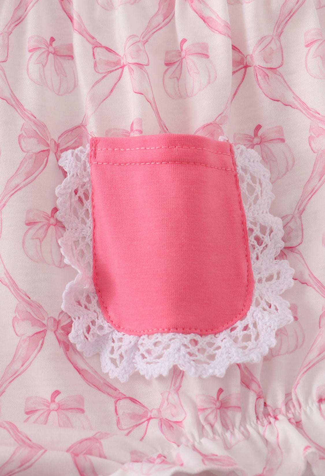 Pink Bow Tie Pumpkin Print Girl’s Bubble