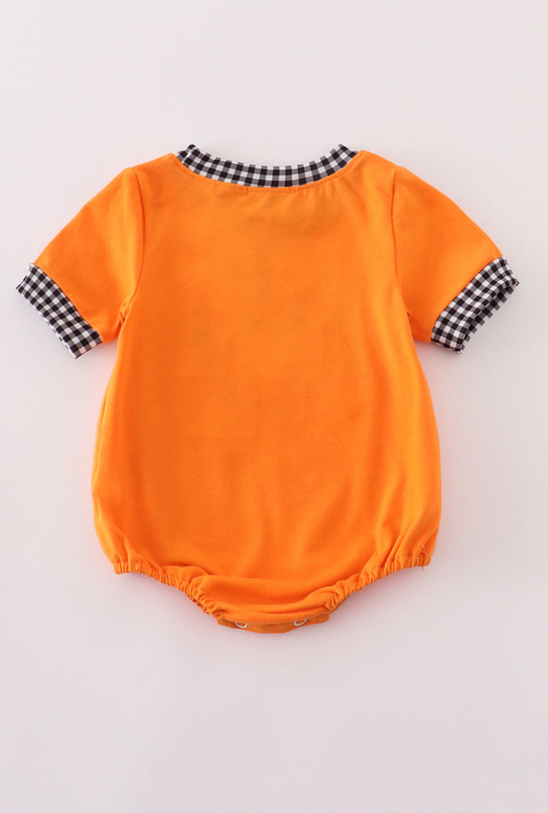 Orange Halloween Pumpkin Ghost Embroidery Boy’s Bubble