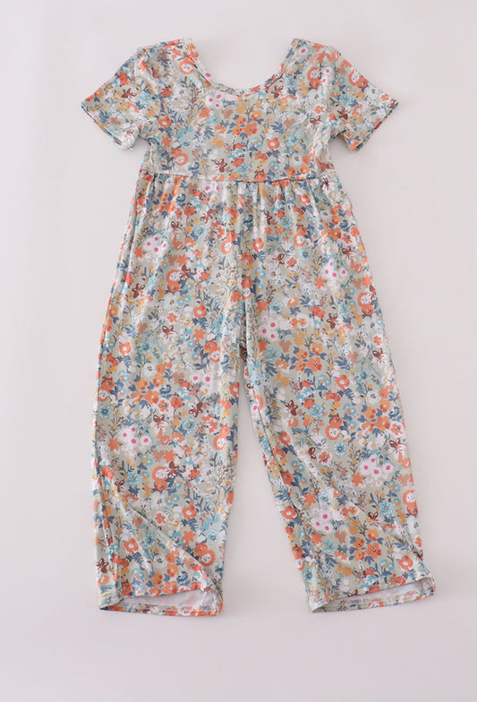 Vintage Bloom Bamboo Girl’s Jumpsuit