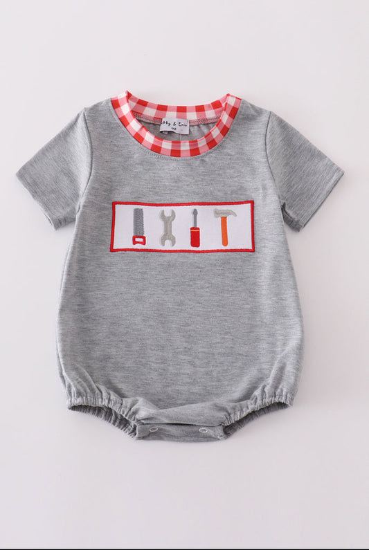 Boy’s Grey Tool Embroidered Bubble