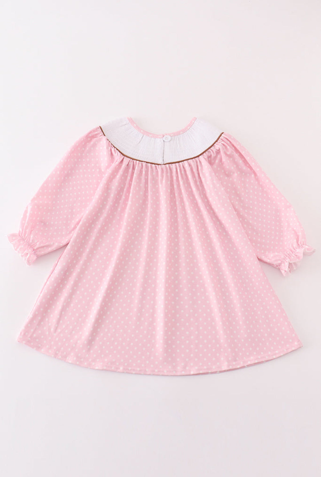 Pink Dot Smocked Western Embroidery Girl’s Dress