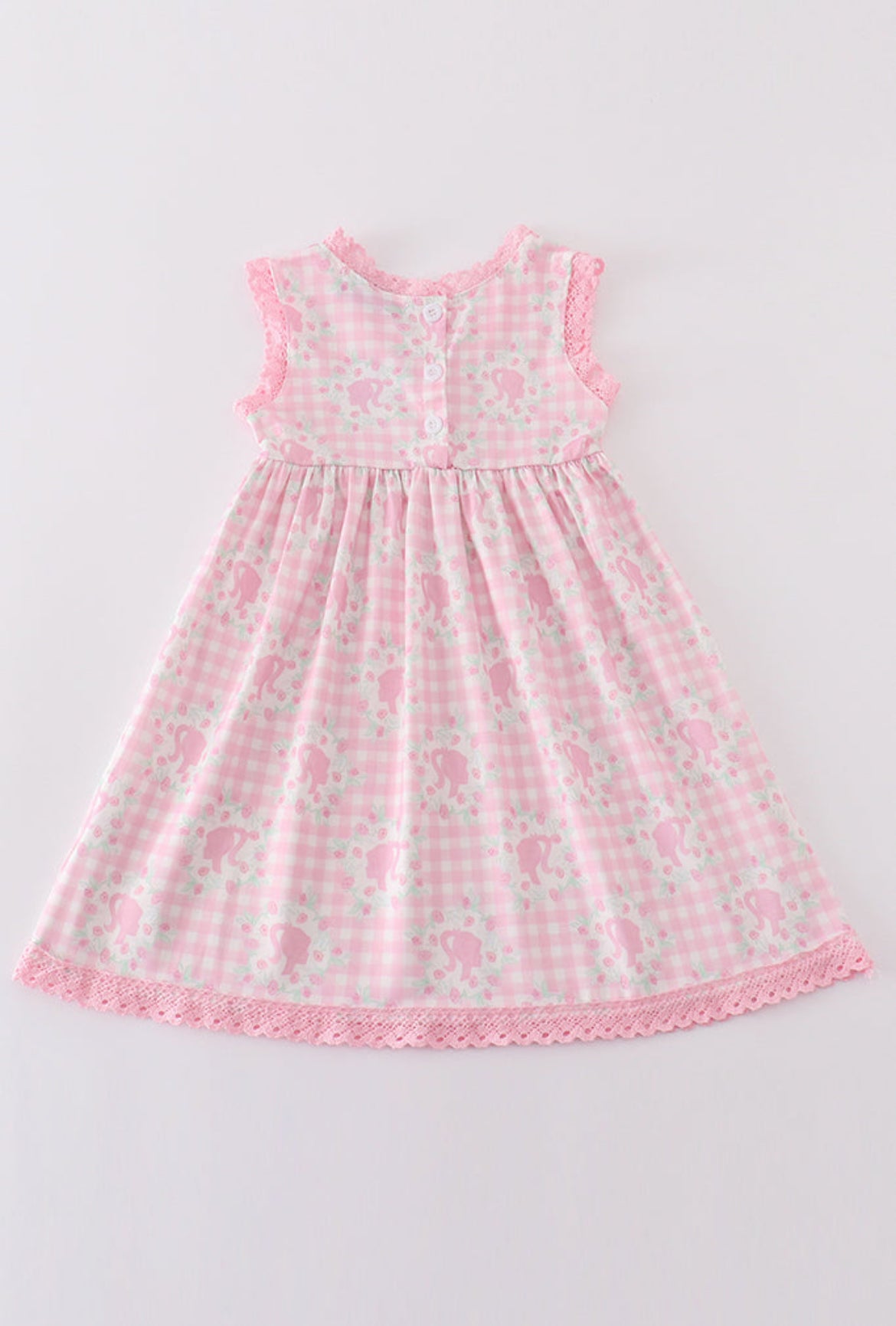 Girl’s Pink Barbie Print Dress