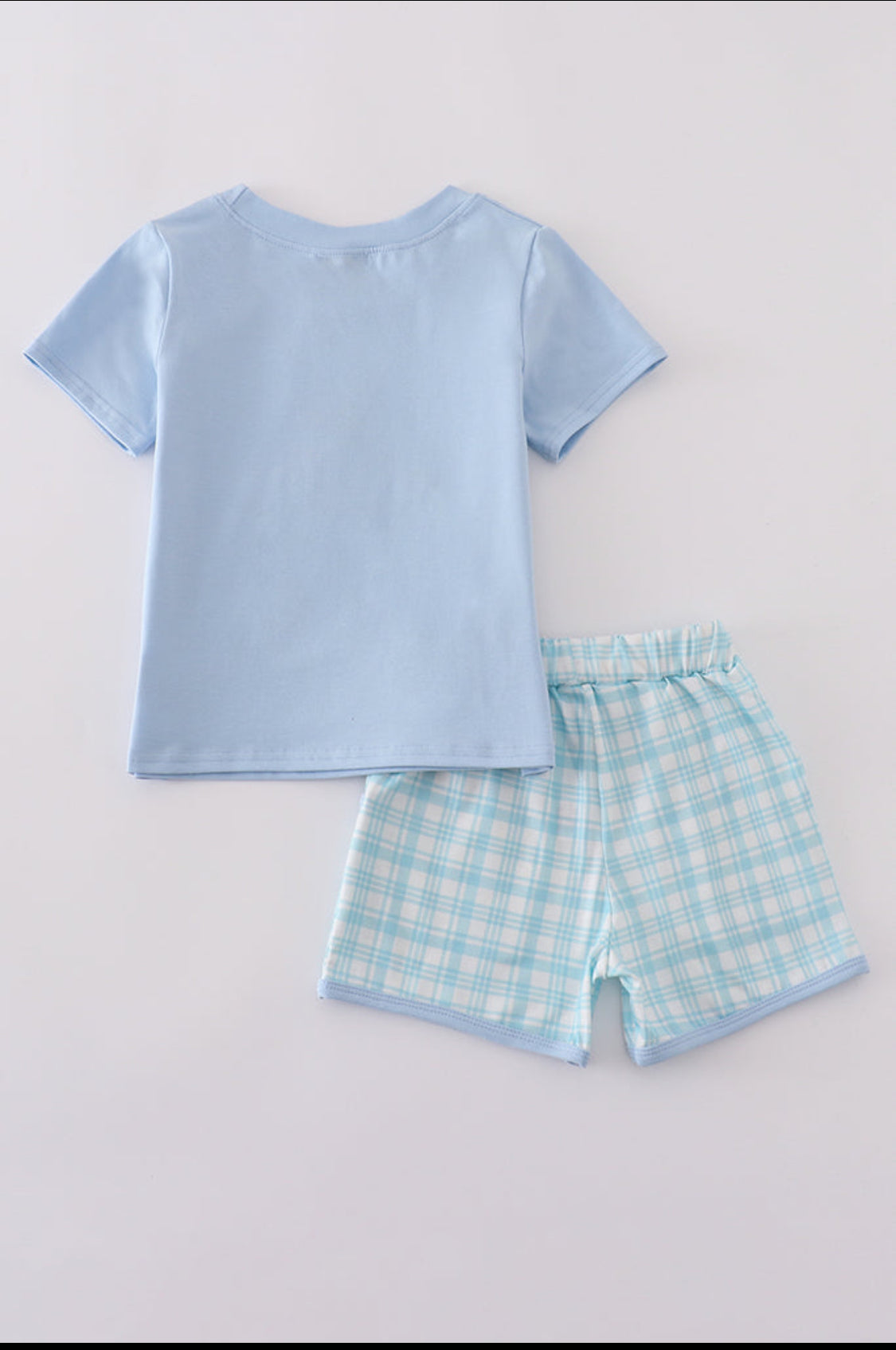 Blue Farm Appliqué Boy’s Shorts Set