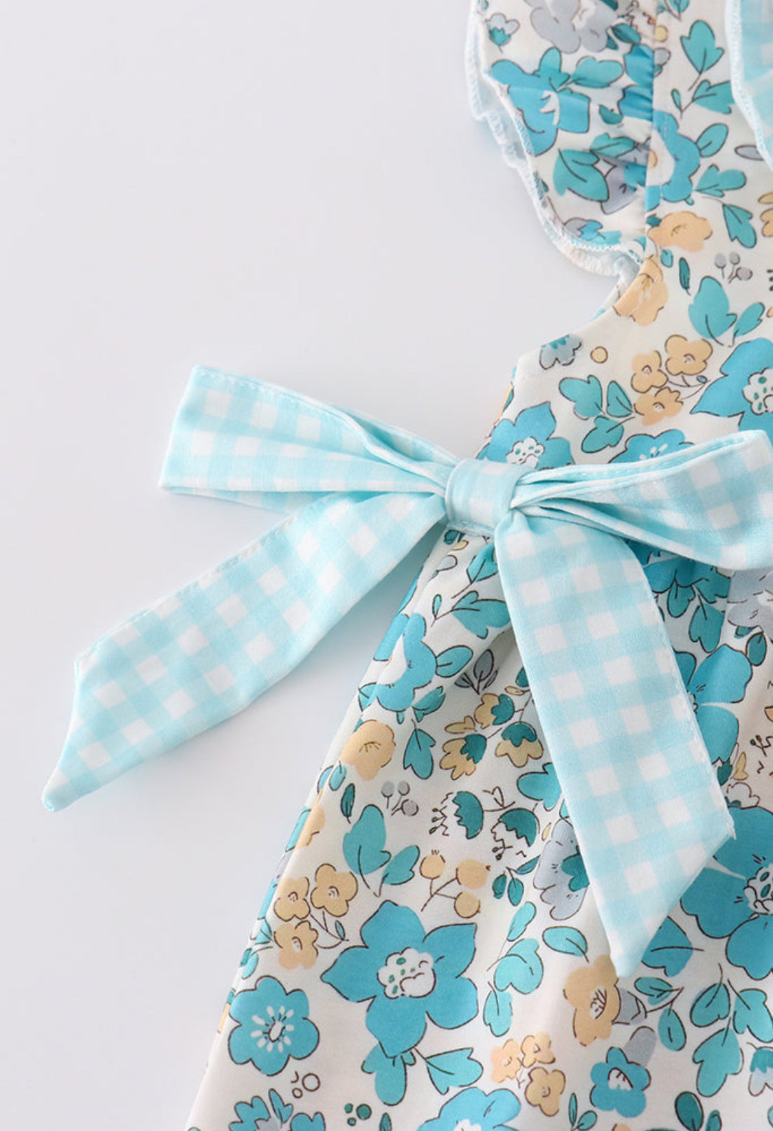 Blue Aqua Meadow Girl’s Romper