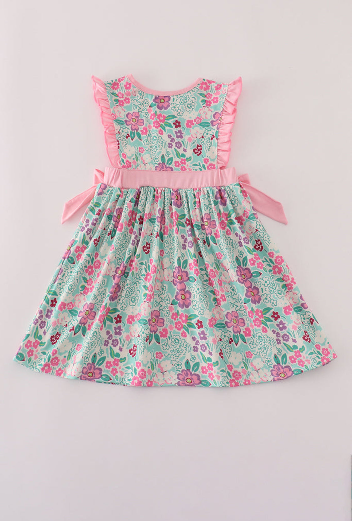 Green Dream Garden Ruffle Dress