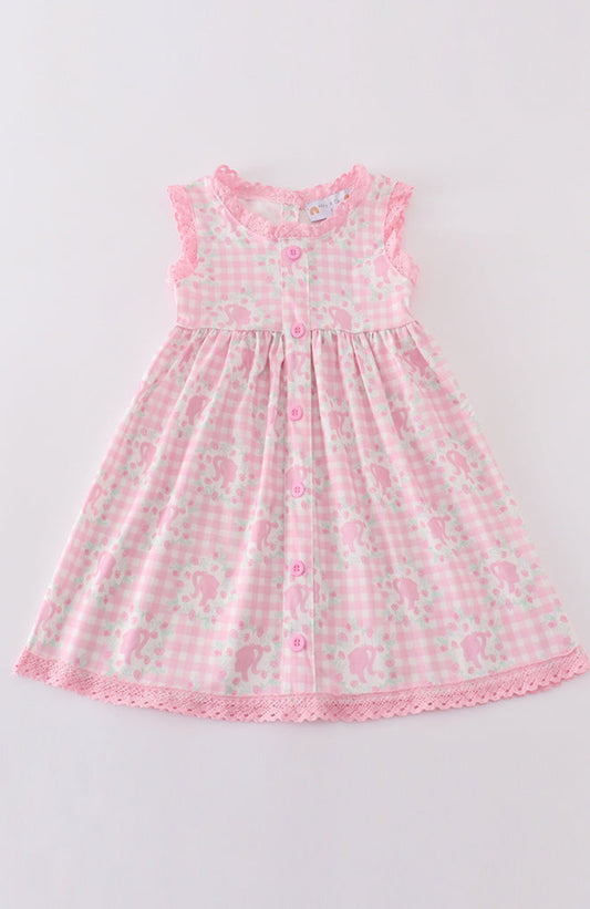 Girl’s Pink Barbie Print Dress