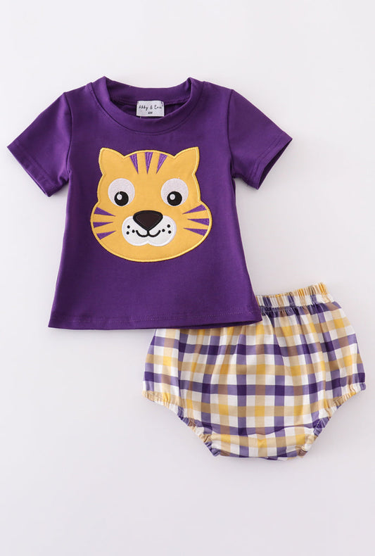 Purple/Yellow Tallassee Tigers Bloomer Set