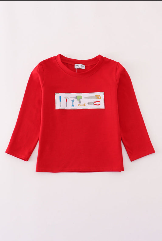 Red Toolbox Embroidery Boy’s Top