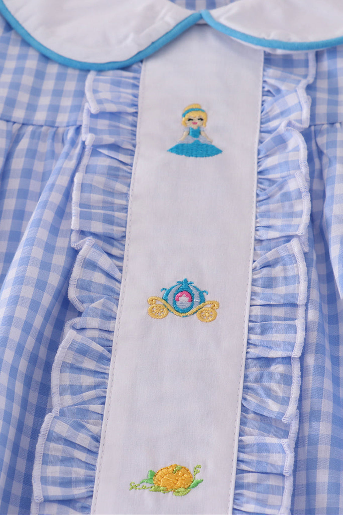 Blue Princess Pumpkin Girl’s Ruffle Pants Set