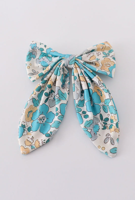 Blue Aqua Meadow Sailor Bow