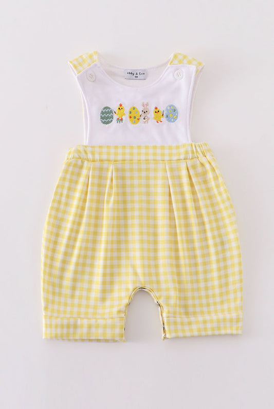 Yellow Bunny Egg Embroidery Boy JonJon
